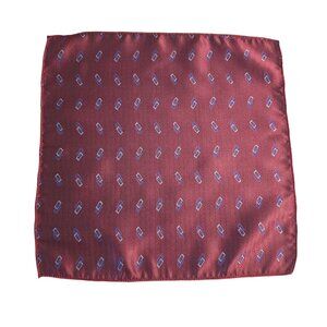 Pocket Square Maroon Baby Blue Silk Formal Accessory Suit Wedding Prom Gift 9x9